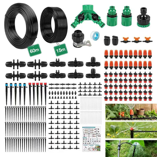 Kit d'arrosage goutte à goutte — 315 pièces, 60m, 15m