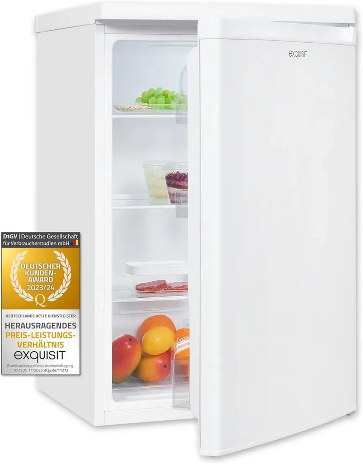Réfrigérateur Exquisit 127L Classe E Autonome Blanc